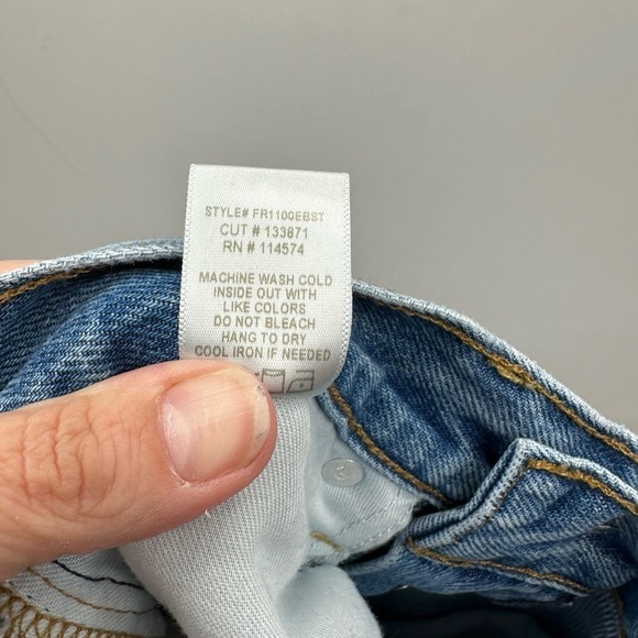 ANTHROPOLOGY NOEND SLIM NEWPORT Straight distressed med wash crop high jeans. 25 - Picture 11 of 13